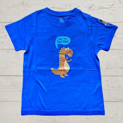 KUCHU Unisex T-Shirt | Dino Mite Print | 8–9 Years | Cotton Fabric | Breathable | Casual Wear | Graphic Tee | Everyday Wear KUCHU Unisex T-Shirt | Dino Mite Print | 8–9 Years | Cotton Fabric | Breathable | Casual Wear | Graphic Tee | Everyday Wear