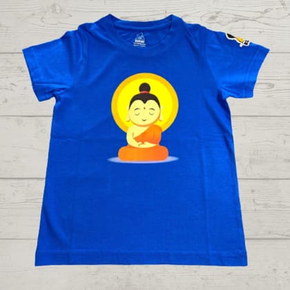 KUCHU Unisex T-Shirt | Buddha Print | 8–9 Years | Cotton Modal Fabric | Soft Feel | Breathable | Digitally Printed | Vibrant Colour KUCHU Unisex T-Shirt | Buddha Print | 8–9 Years | Cotton Modal Fabric | Soft Feel | Breathable | Digitally Printed | Vibrant Colour