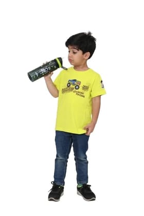 KUCHU Kids Off Road Racing Graphic Tee | 8–9 Years | Cotton T-Shirt | Breathable Fabric | Regular Fit | Summer Wear